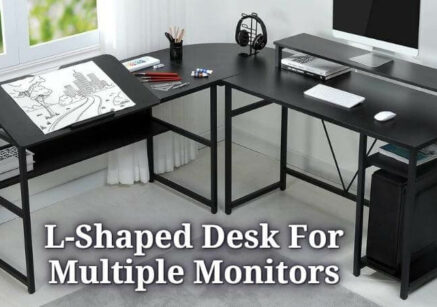 L-Shaped Desk For Multiple Monitors